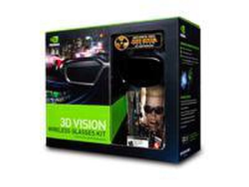 Nvidia 3D Vision Wireless Glasses kit Black,Green stereoscopic 3D glasses
