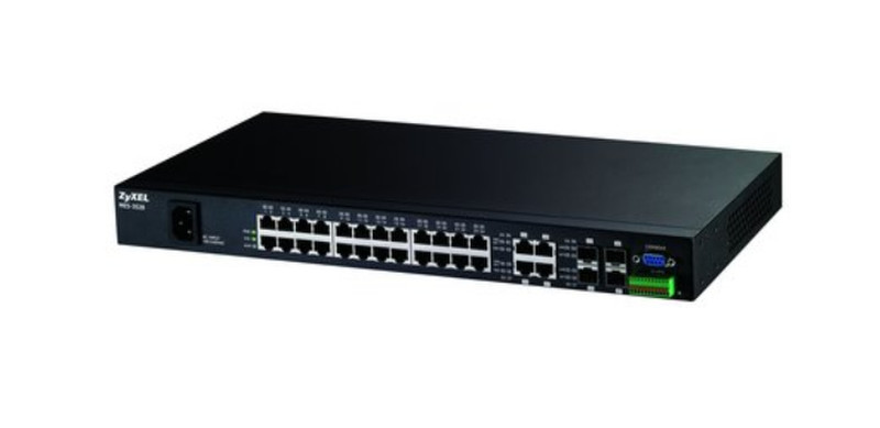 ZyXEL MES-3528 Управляемый L2 Fast Ethernet (10/100) 1U Черный