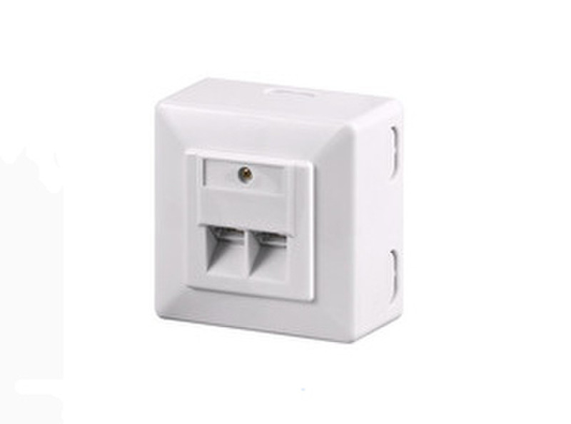 Microconnect Cat6, 2 x RJ-45 RJ-45 White socket-outlet
