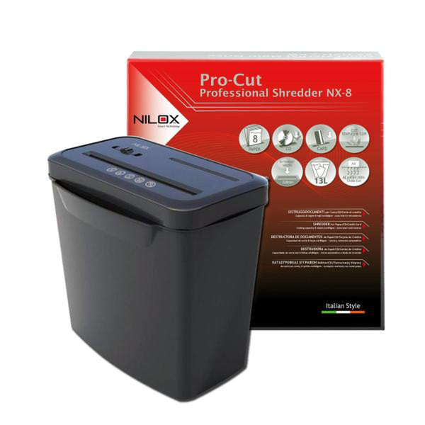 Nilox Pro-Cut NX-8 Black paper shredder
