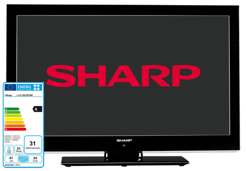 Sharp LC-22LE510E 22Zoll HD Schwarz LED-Fernseher
