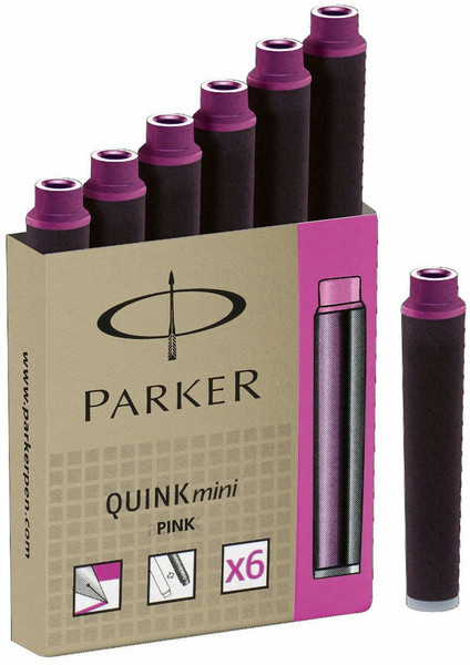 Parker Quink mini Розовый 6шт pen refill