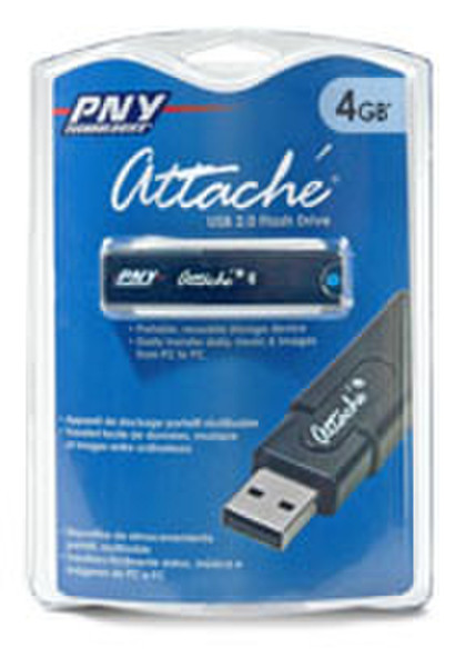 PNY 4GB Attaché Flash Drive 4ГБ USB 2.0 USB флеш накопитель