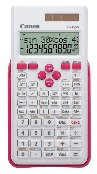 Canon F-715SG Настольный Scientific calculator Розовый, Белый