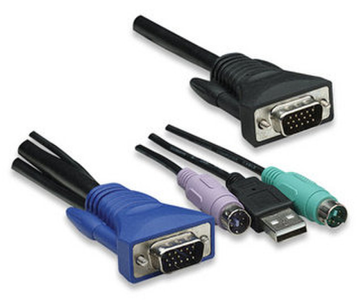 Intellinet 505840 5м Черный кабель клавиатуры / видео / мыши