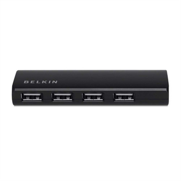 Belkin F4U040V 480Мбит/с Черный хаб-разветвитель