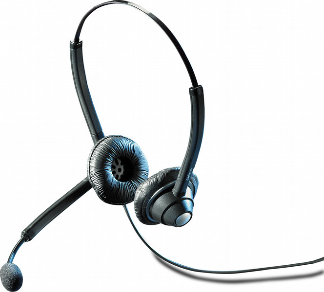 AGFEO Headset 1900 Duo Стереофонический Оголовье Черный гарнитура