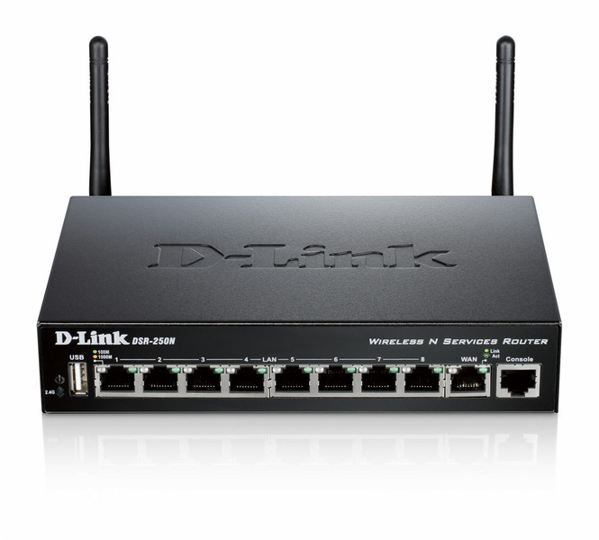 D-Link DSR-250N Gigabit Ethernet Черный