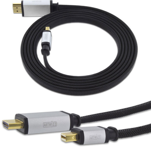 Artwizz Mini DisplayPort to HDMI 2m HDMI Mini DisplayPort Schwarz Videokabel-Adapter