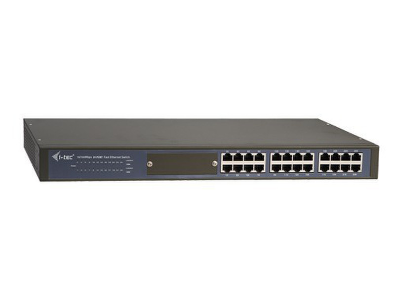 iTEC SW100P24 gemanaged 1U Schwarz Netzwerk-Switch