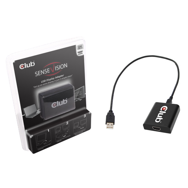 CLUB3D SenseVision USB2.0 to HDMI Graphics Adapter
