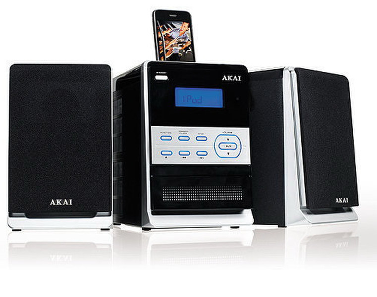 Akai AMP240 Micro-Set 20W Schwarz, Silber Home-Stereoanlage