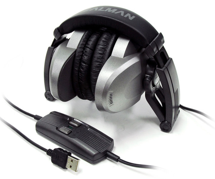 Zalman ZM-RS6FUSB USB Binaural Head-band Titanium headset