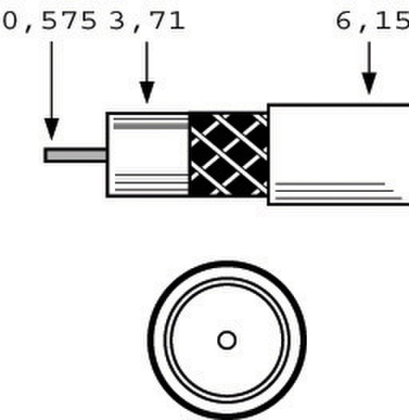 Preisner RG59T 500m Black coaxial cable