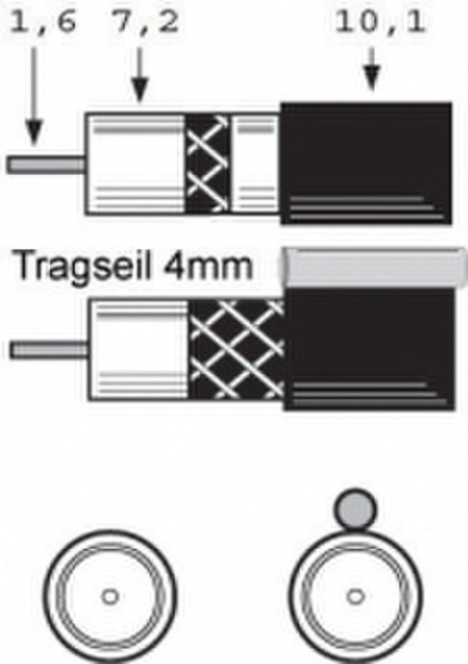 Preisner EK1672TR Black coaxial cable
