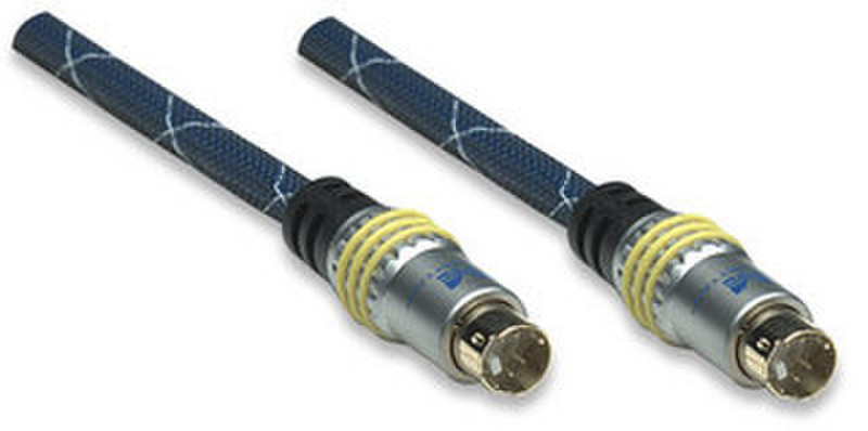 Manhattan 3m S-Video M/M 3м S-Video (4-pin) S-Video (4-pin) Синий S-video кабель