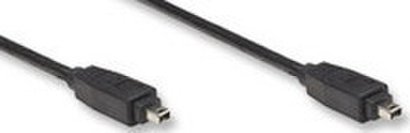 Manhattan 1.8m FireWire 4pin M/4pin M 1.8m Black firewire cable