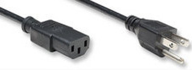 Manhattan 391030 1.8m C13 coupler Black power cable