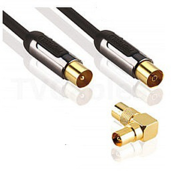 Profigold PROL8703 3m F F Black coaxial cable