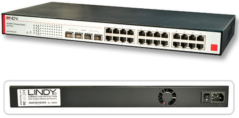 Lindy 25026 gemanaged L2 1U Netzwerk-Switch