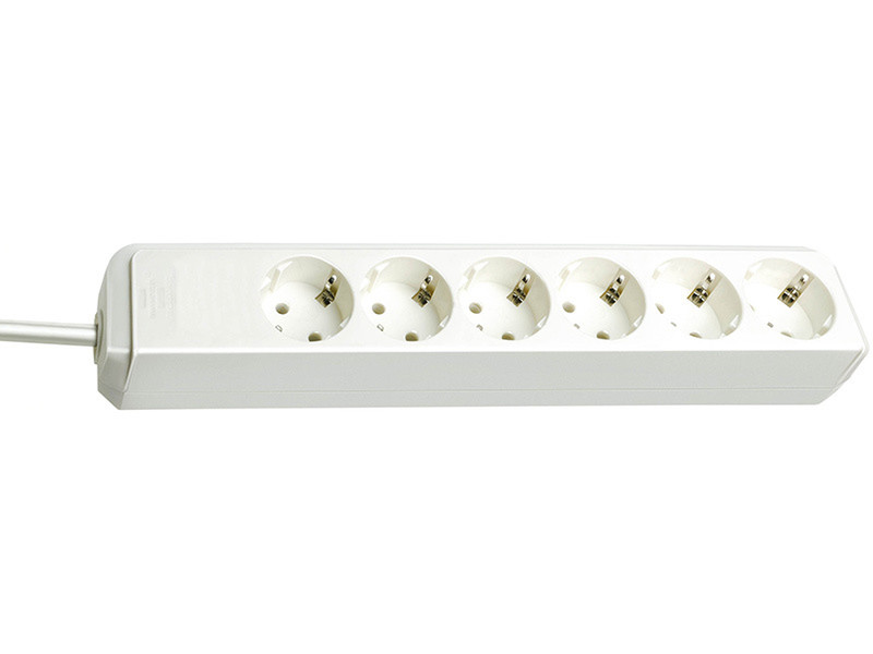 Brennenstuhl Eco-Line 6AC outlet(s) 1.5m Weiß Spannungsschutz