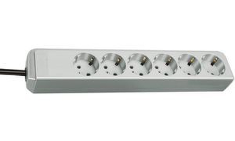 Brennenstuhl Eco-Line 6AC outlet(s) 1.5m Grau Spannungsschutz
