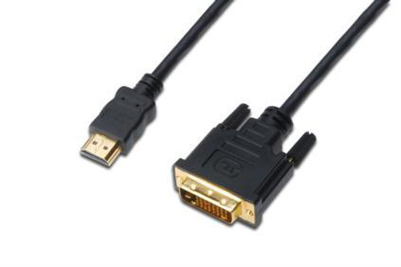 ASSMANN Electronic 2m HDMI/DVI-D 2м HDMI DVI-D Черный