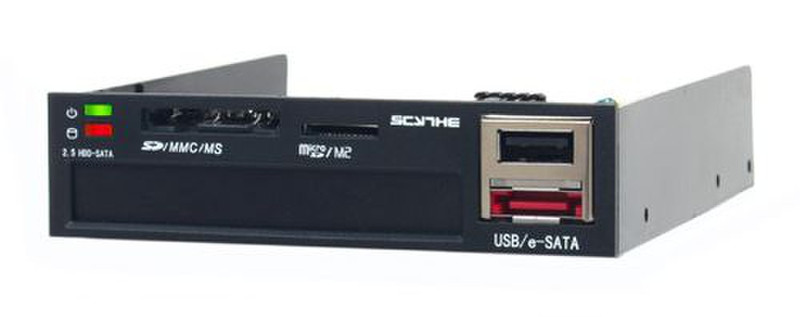 Scythe Kama Rack 3.5 Внутренний USB 2.0/eSATA Черный устройство для чтения карт флэш-памяти