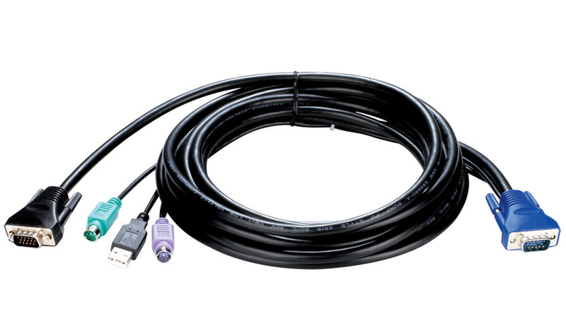 D-Link KVM-402 3м Черный кабель клавиатуры / видео / мыши