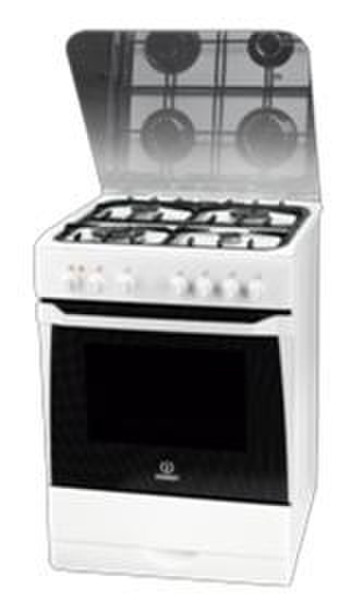 Indesit KN6T72SA(W)/NL Отдельностоящий Gas hob A Белый