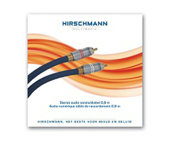 Hirschmann Stereo Audio 0.9m 0.9m RCA RCA Schwarz, Grau