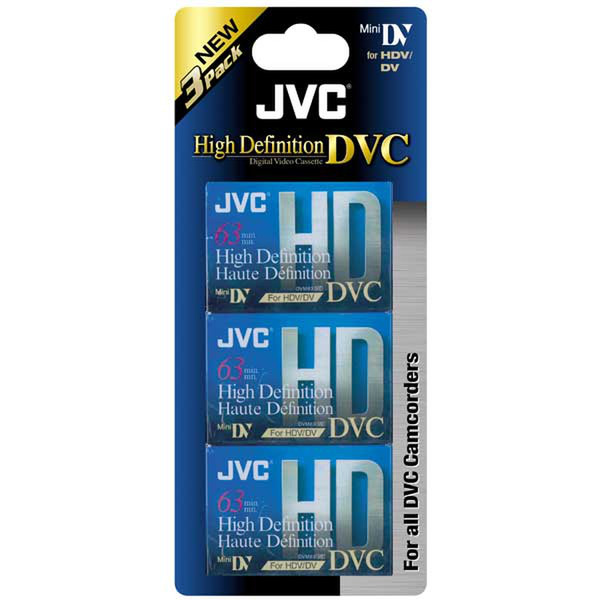 JVC MD-V63HD3BL Mini-DV 63min 1pc(s) audio/video cassette