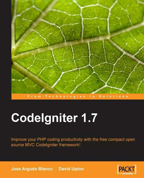 Packt CodeIgniter 1.7 300pages software manual