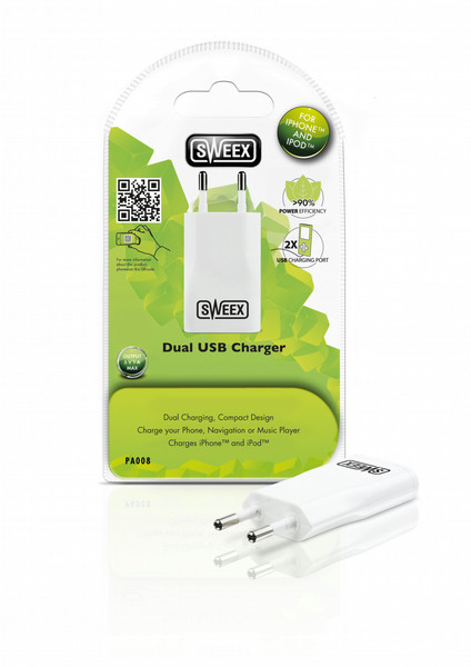 Sweex PA008 Для помещений Белый зарядное для мобильных устройств