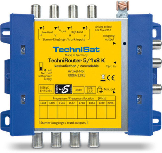TechniSat TechniRouter 5/1x8 Kaskade Blue,Yellow