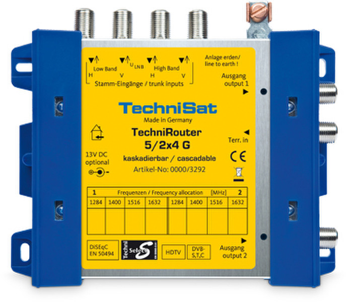 TechniSat TechniRouter 5/2x4 Синий, Желтый