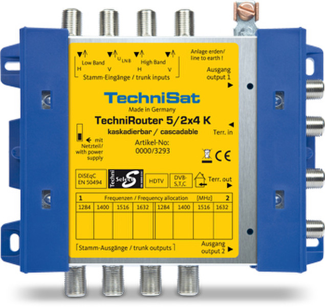 TechniSat TechniRouter 5/2x4 K Синий, Желтый