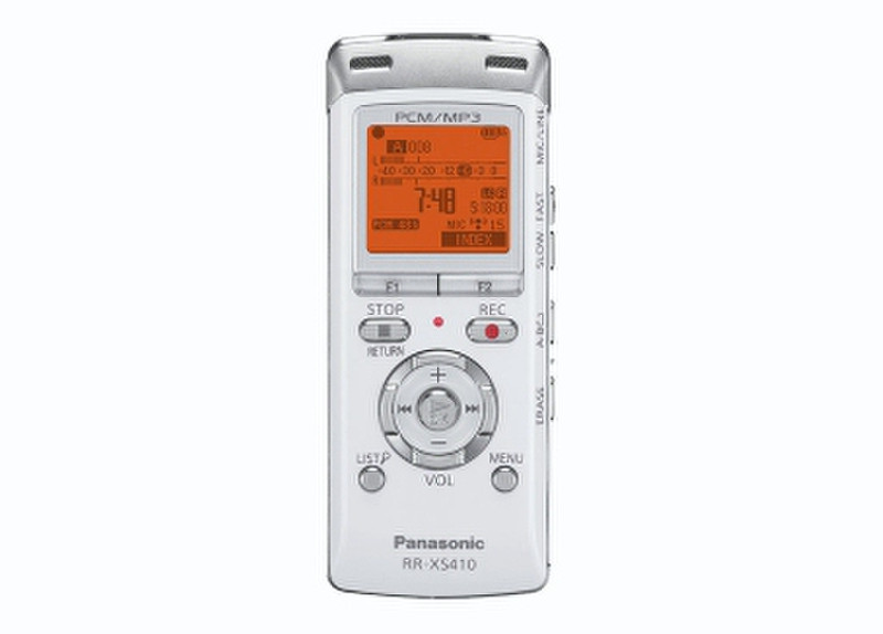 Panasonic RR-XS410 Internal memory & flash card Белый диктофон