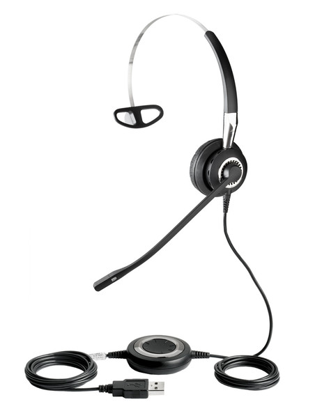 Jabra BIZ 2400 MS USB Mono Monaural Ear-hook,Head-band,Neck-band Black headset