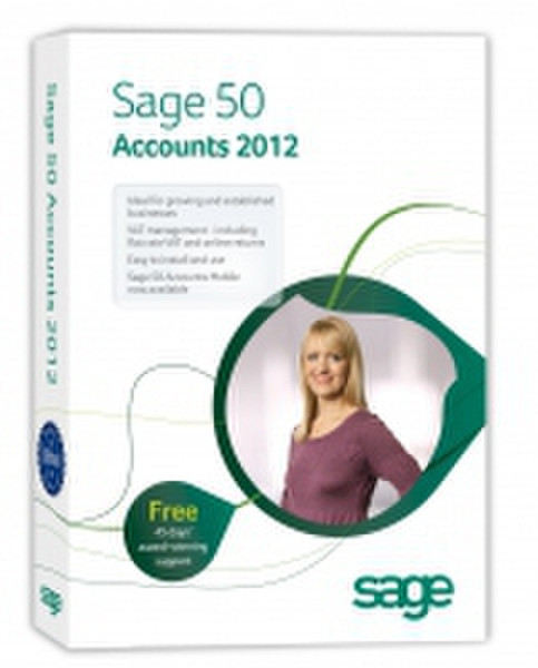 Sage Software 50 Accounts Plus 2012, 1u, 1Cmp, ENG