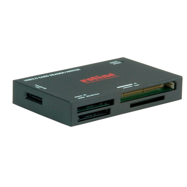 ROLINE USB 3.0 Multi Card Reader, external black card reader