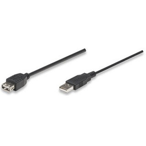 Manhattan Hi-Speed USB Extension Cable 1.8м USB A USB A Черный