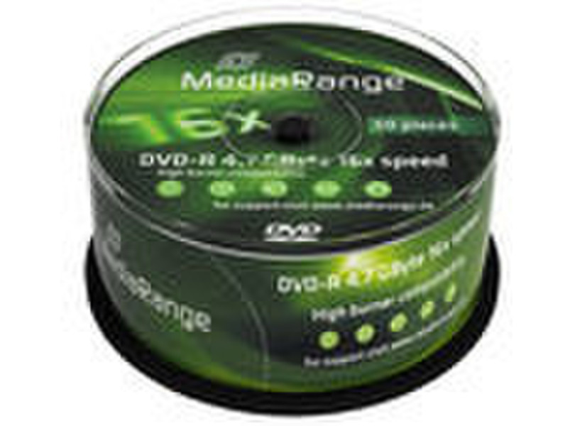 MediaRange MR444 4.7ГБ DVD-R 50шт чистый DVD