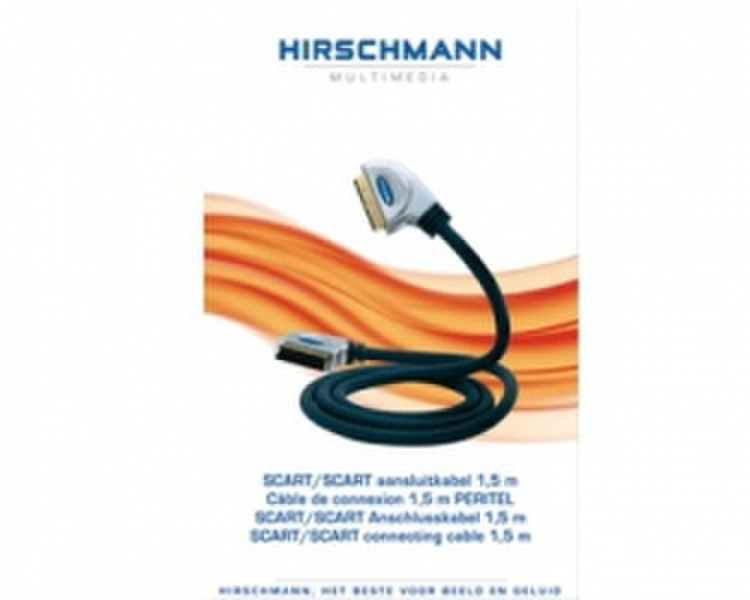 Hirschmann 695002985 1.5м SCART (21-pin) SCART (21-pin) Черный SCART кабель