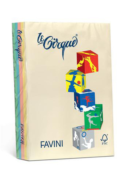 Favini Le Cirque Синий, Зеленый, Слоновая кость, Розовый, Желтый бумага для печати