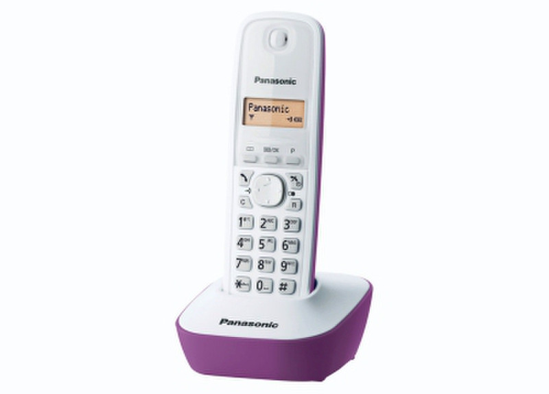 Panasonic KX-TG1611 DECT Anrufer-Identifikation Violett, Weiß