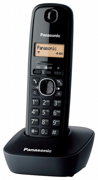 Panasonic KX-TG1611 DECT Anrufer-Identifikation Schwarz