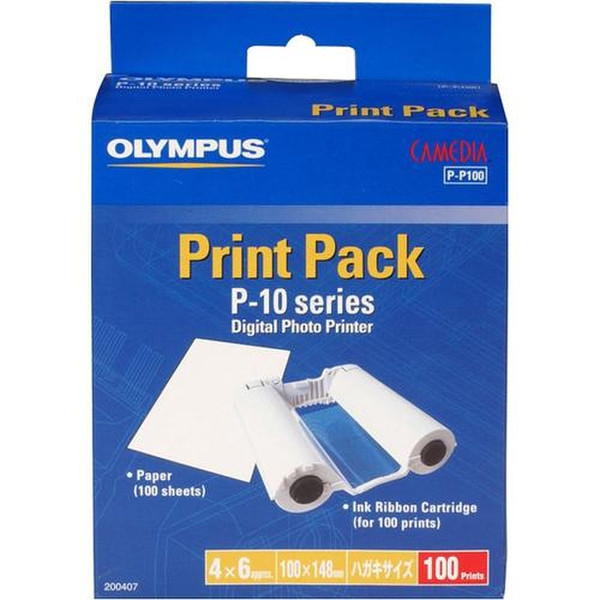 Olympus P-P100 Print Pack for P-10\P-11 - 100 (4 x 6) photo paper