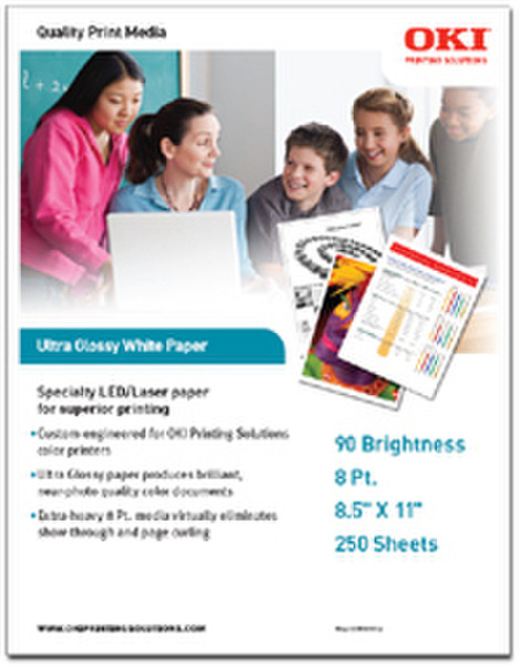 OKI Ultra Glossy White Paper (250 sheets) Fotopapier