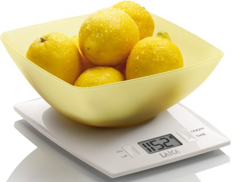 Laica KS1012 Electronic kitchen scale White,Yellow